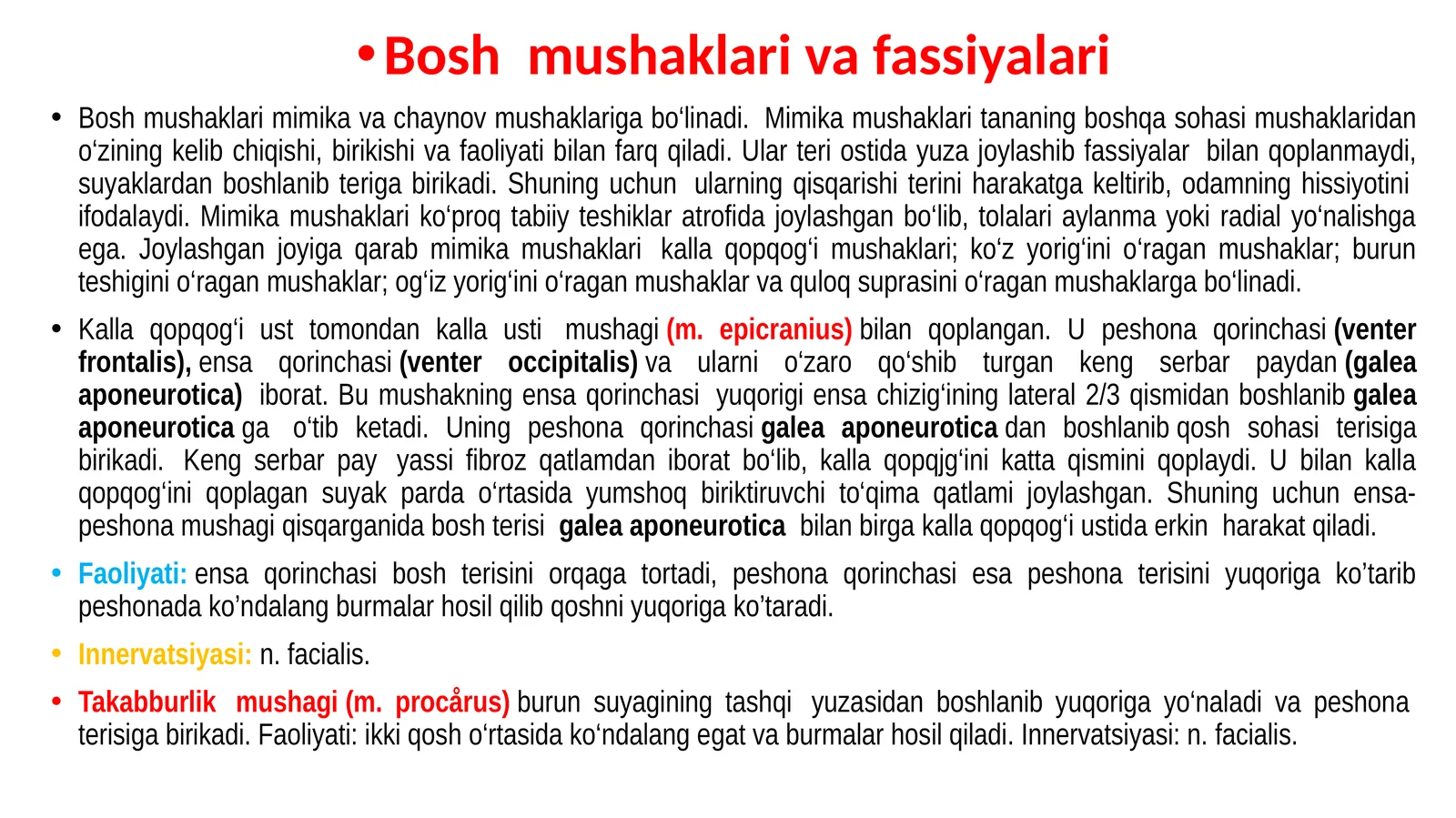 Boshmushaklarivafassiyalari