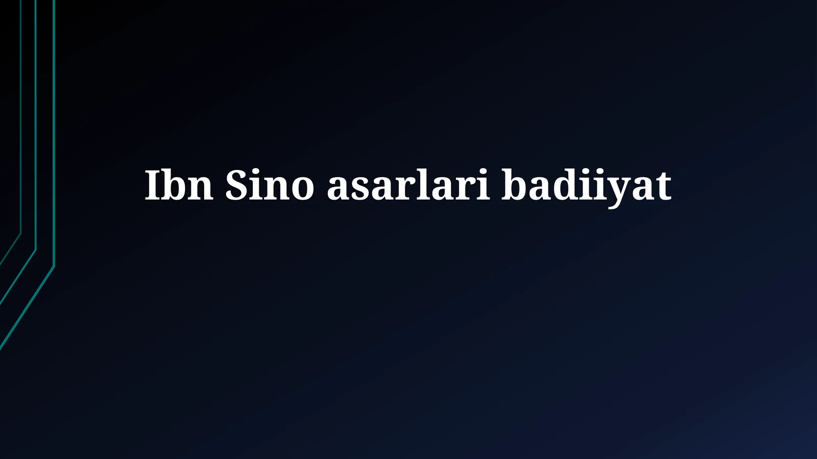 Ibn Sinoasarlaribadiiyat