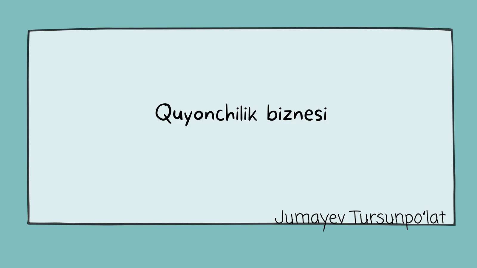Quyonchilik biznesi