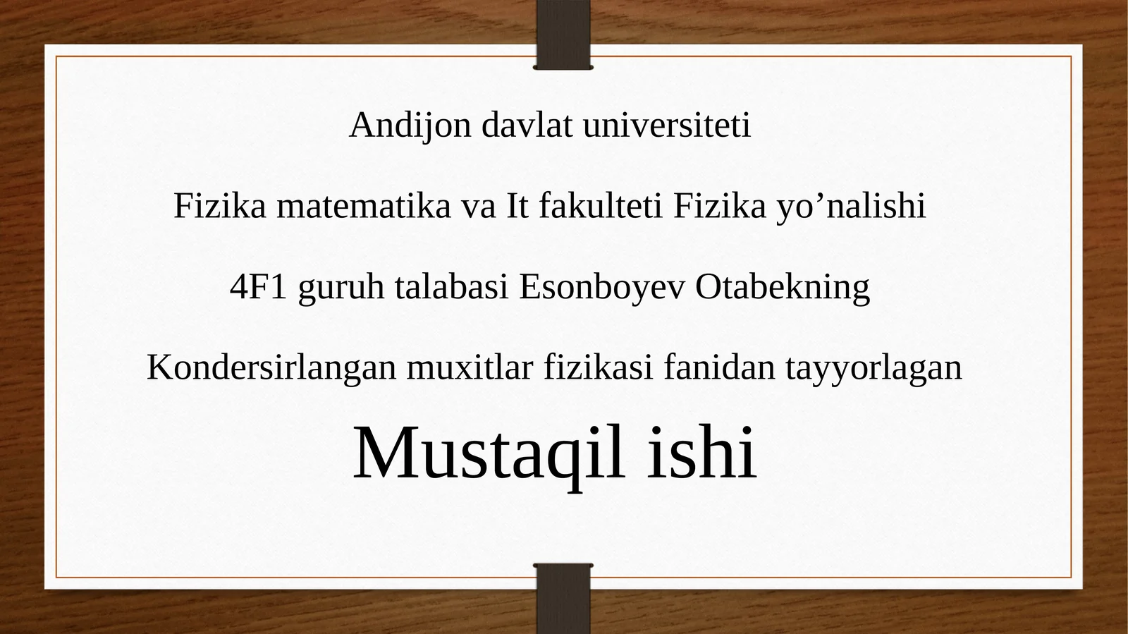 Kondersirlangan muxitlar fizikasida Fermi sathining energiyalari
