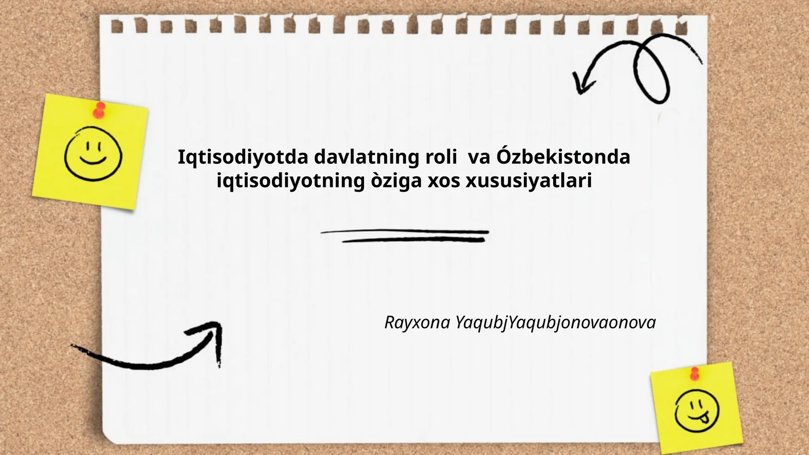 Iqtisodiyotda davlatning roli va Ózbekistonda iqtisodiyotning òziga xos xususiyatlari