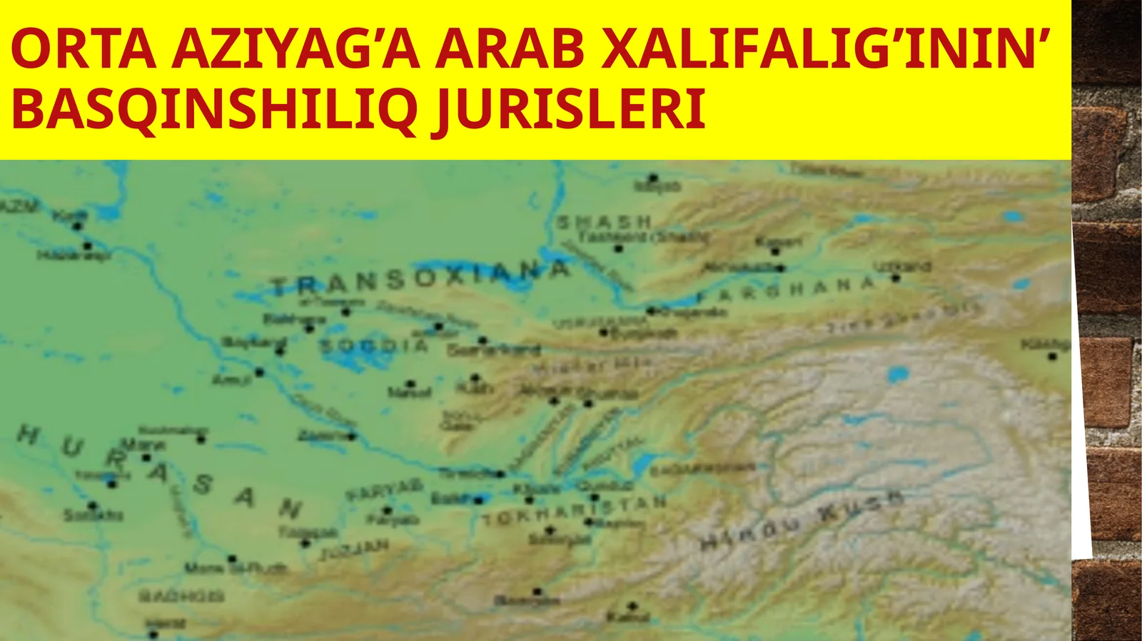 Orta Aziyag’a Arab xalifalig’inin’ basqinshiliq jurisleri
