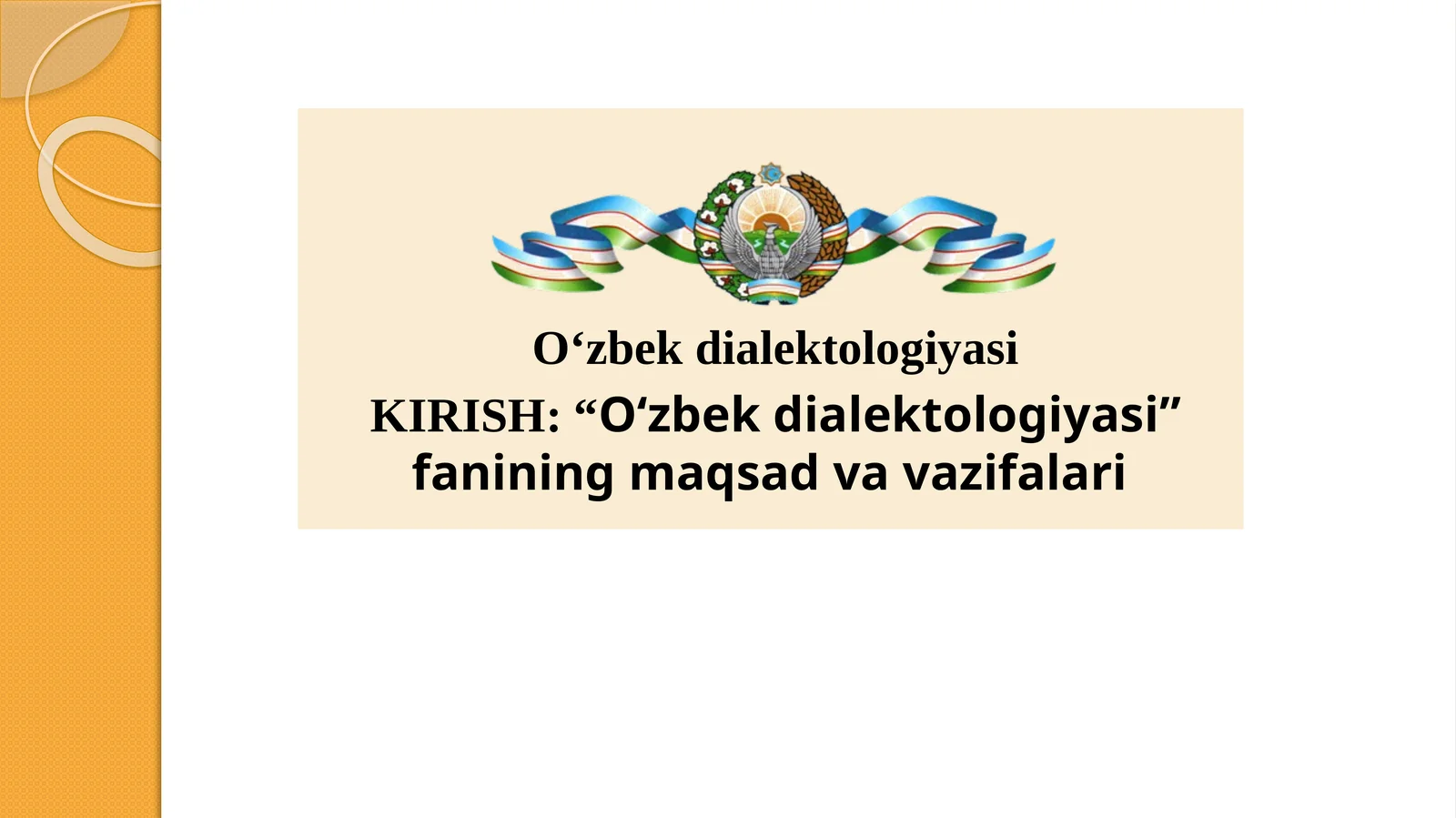 O‘zbekdialektologiyasi