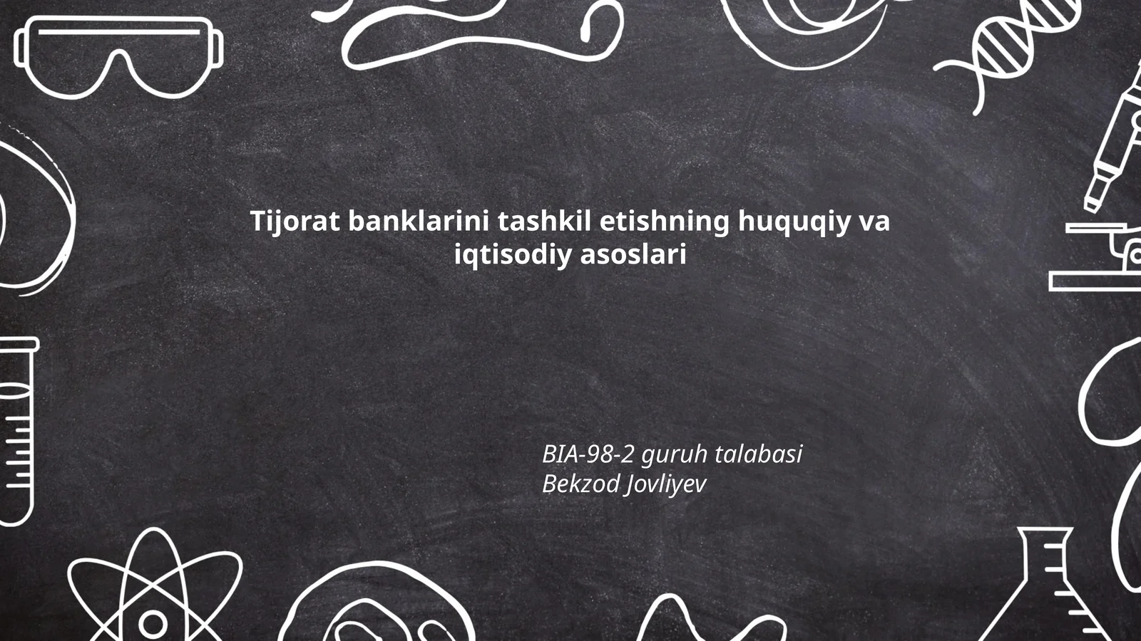 Tijorat banklarini tashkil etishning huquqiy va iqtisodiy asoslari