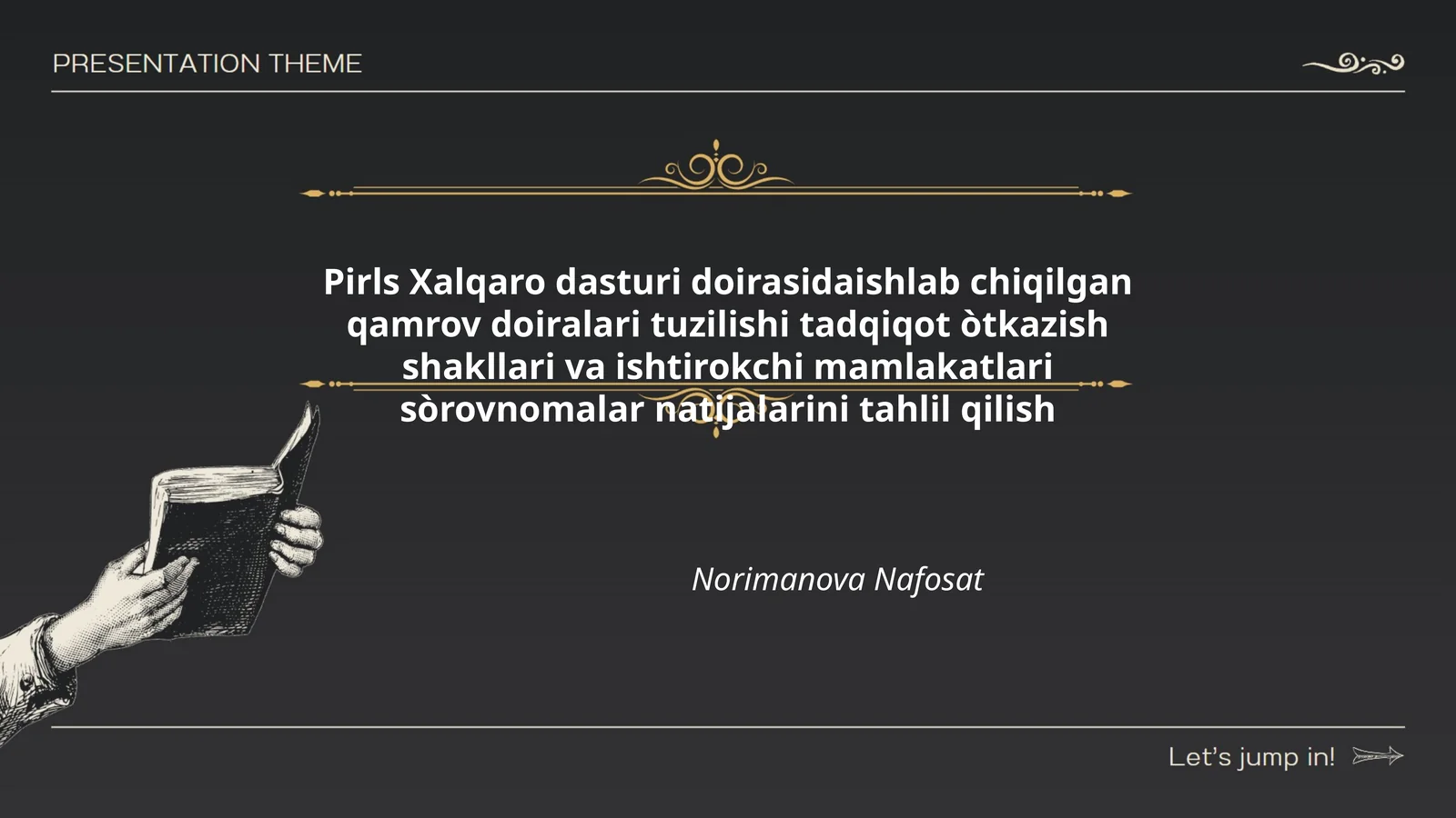 Pirls Xalqaro dasturi doirasidaishlab chiqilgan qamrov doiralari tuzilishi tadqiqot òtkazish shakllari va ishtirokchi mamlakatlari sòrovnomalar natijalarini tahlil qilish