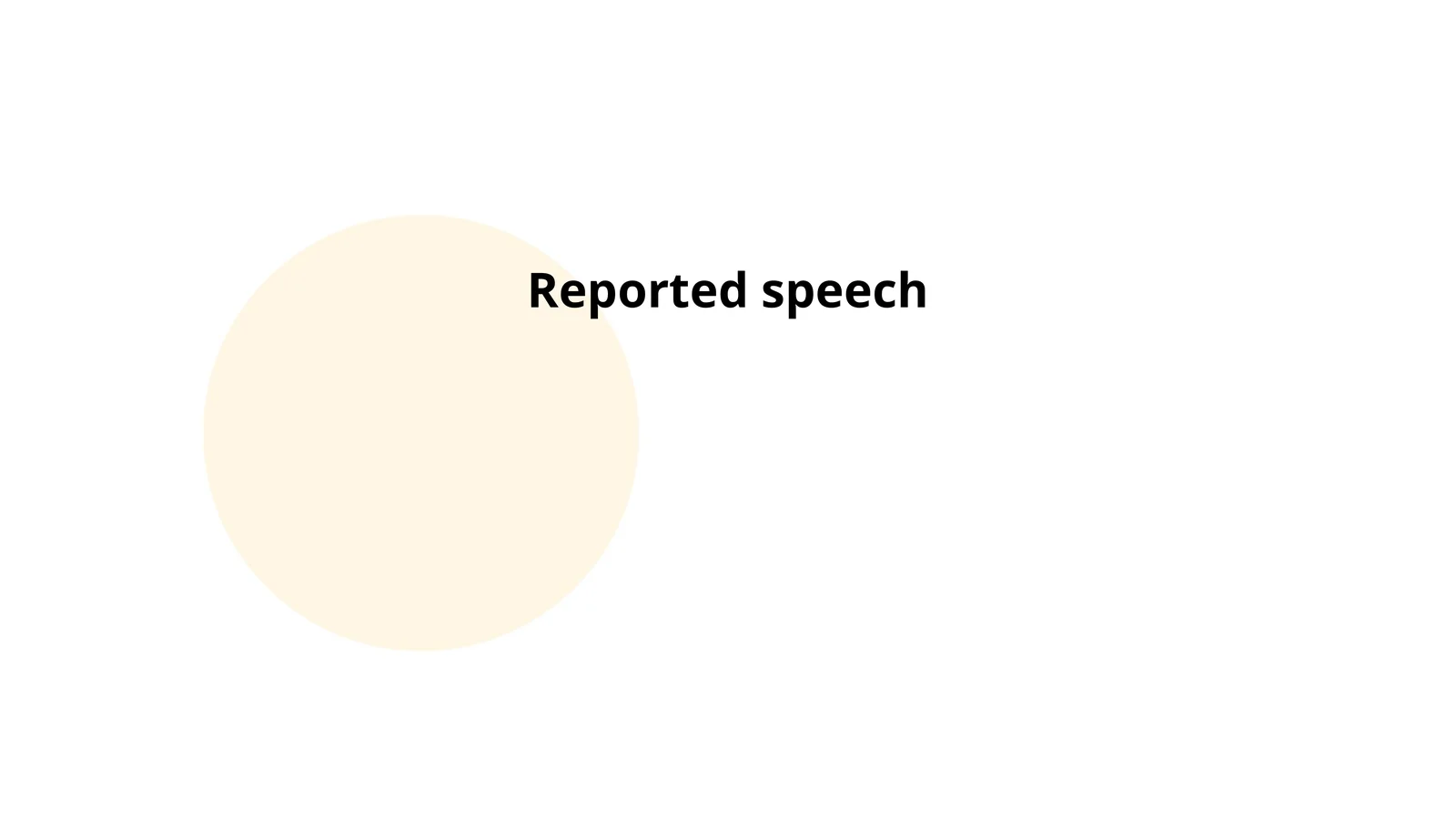 Reported speech