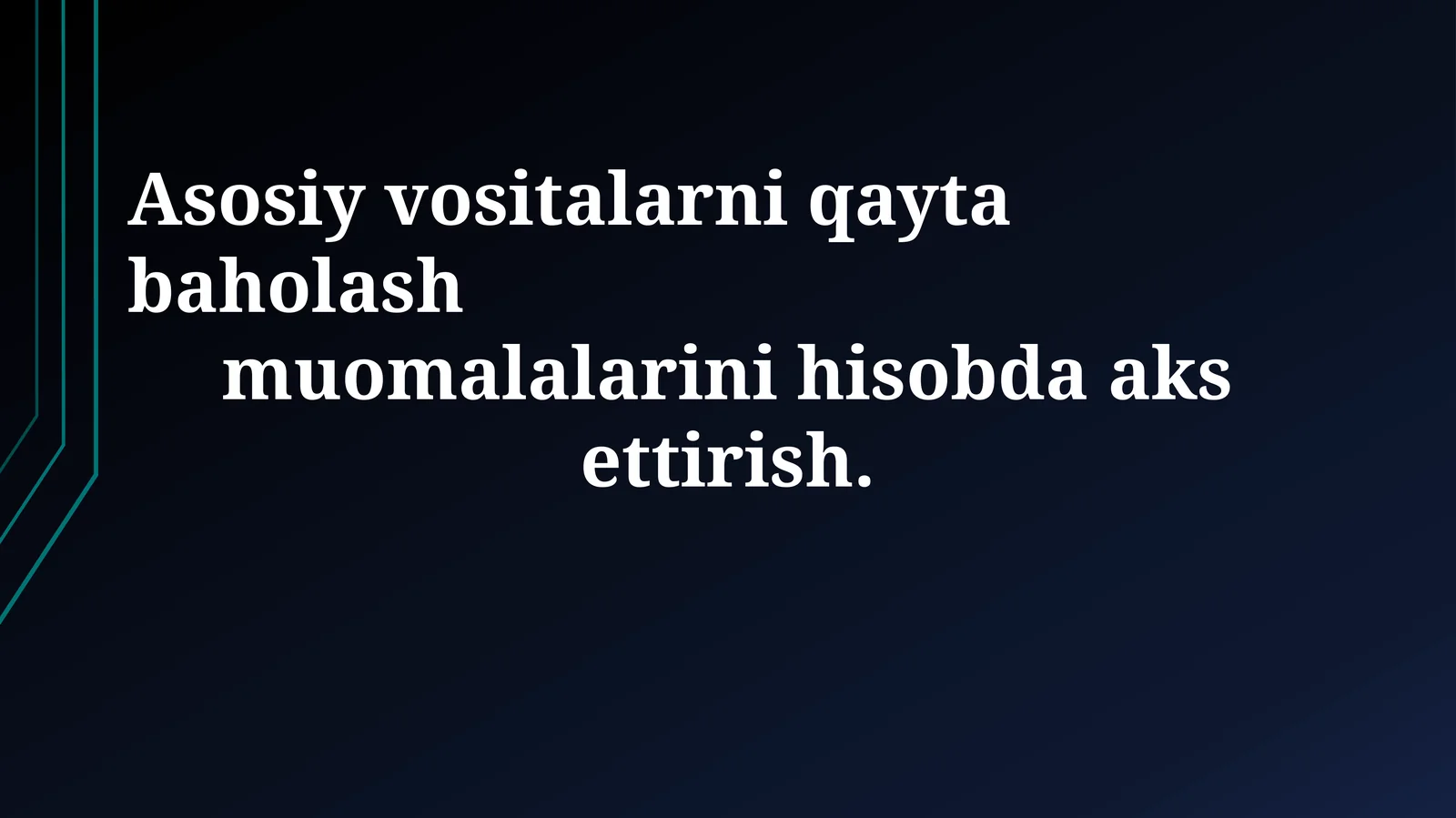 Asosiy vositalarni qayta baholash