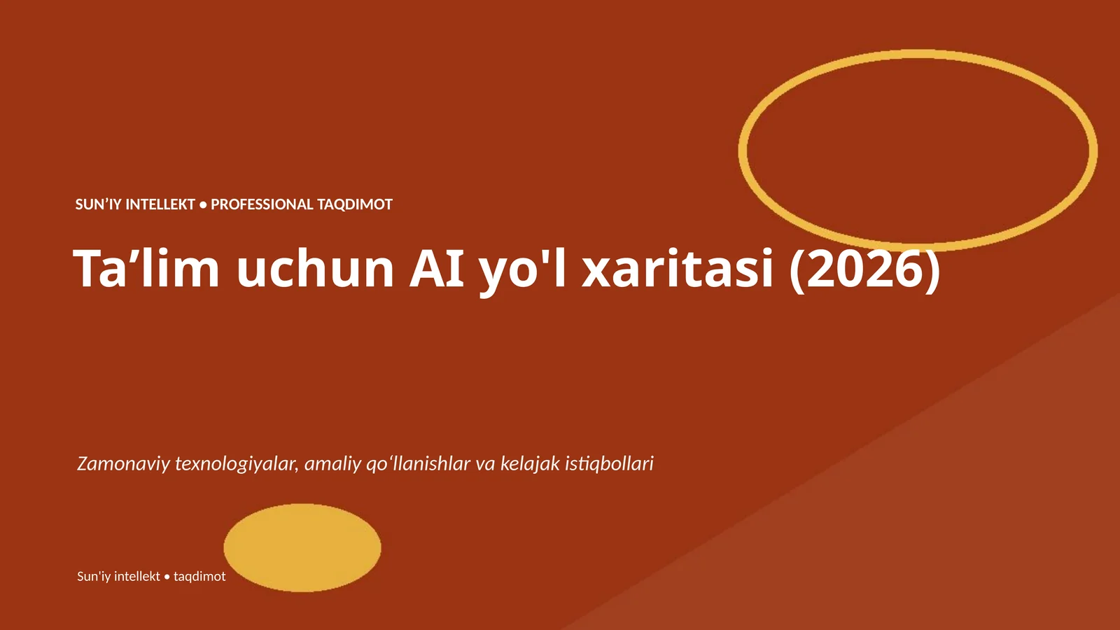 Taʼlim uchun AI yo'l xaritasi (2026)