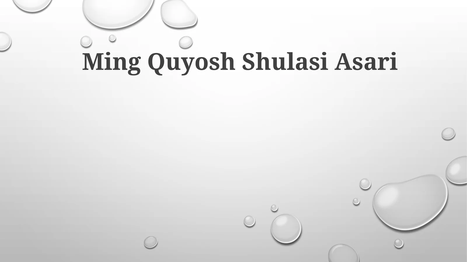 Ming Quyosh Shulasi Asari