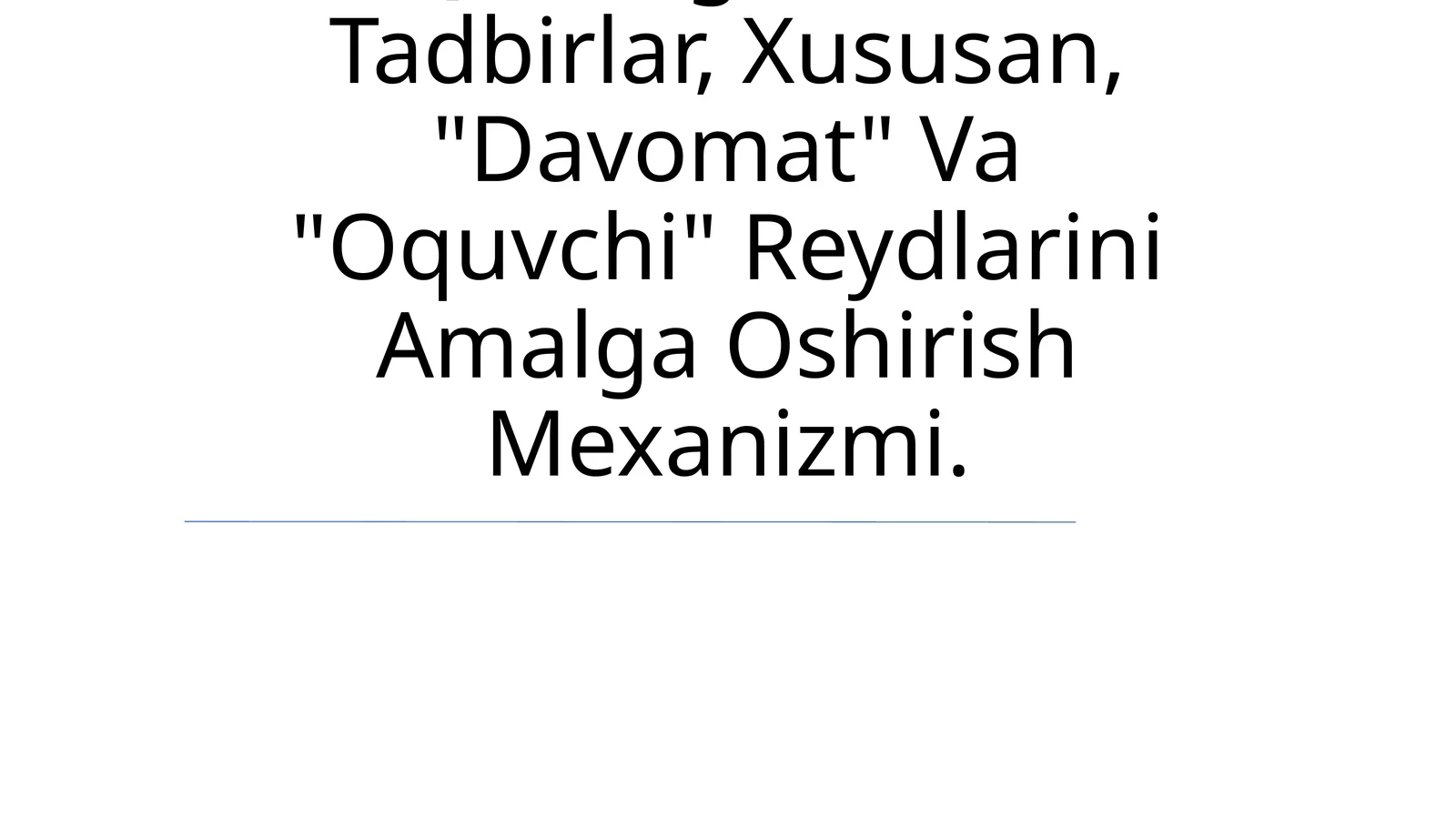 O'Quvchilar Tomonidan Amaldagi Qonunlar Bilan Taqiqlangan Va Jamiyatda Umumetirof Etilgan Axloq Normalariga Zid Hatti-Harakatlar Sodir Etilishning Oldini Olishga Qaratilgan Turli Tadbirlar