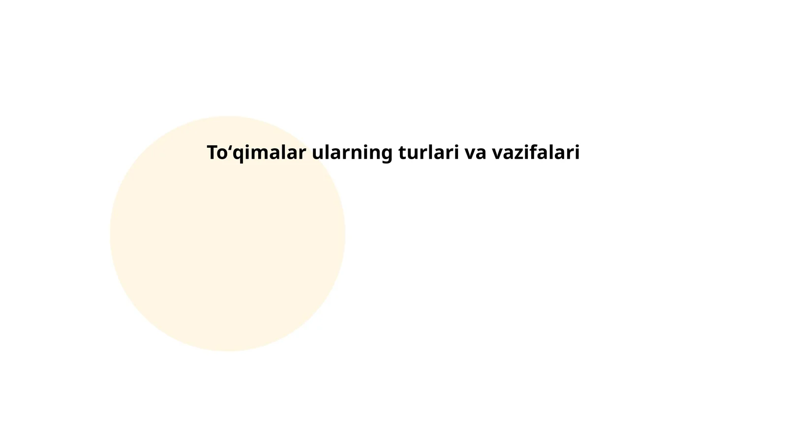 Toʻqimalar ularning turlari va vazifalari