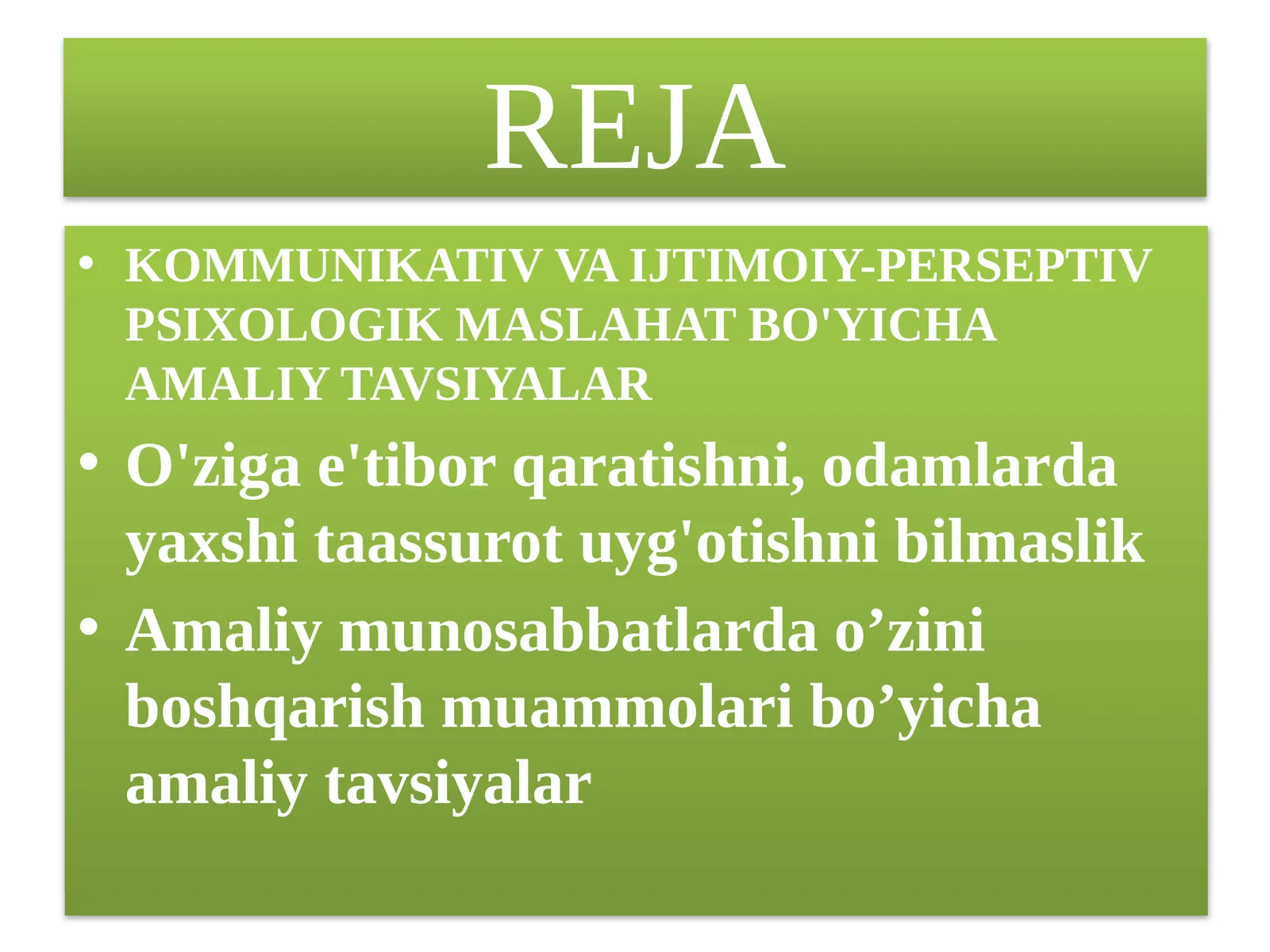 Kommunikativ va ijtimoiy-perseptiv psixologik maslahat