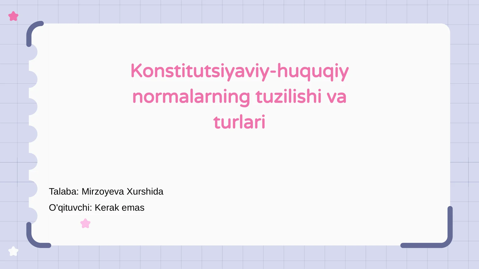 Konstitutsiyaviy-huquqiy normalarning tuzilishi va turlari