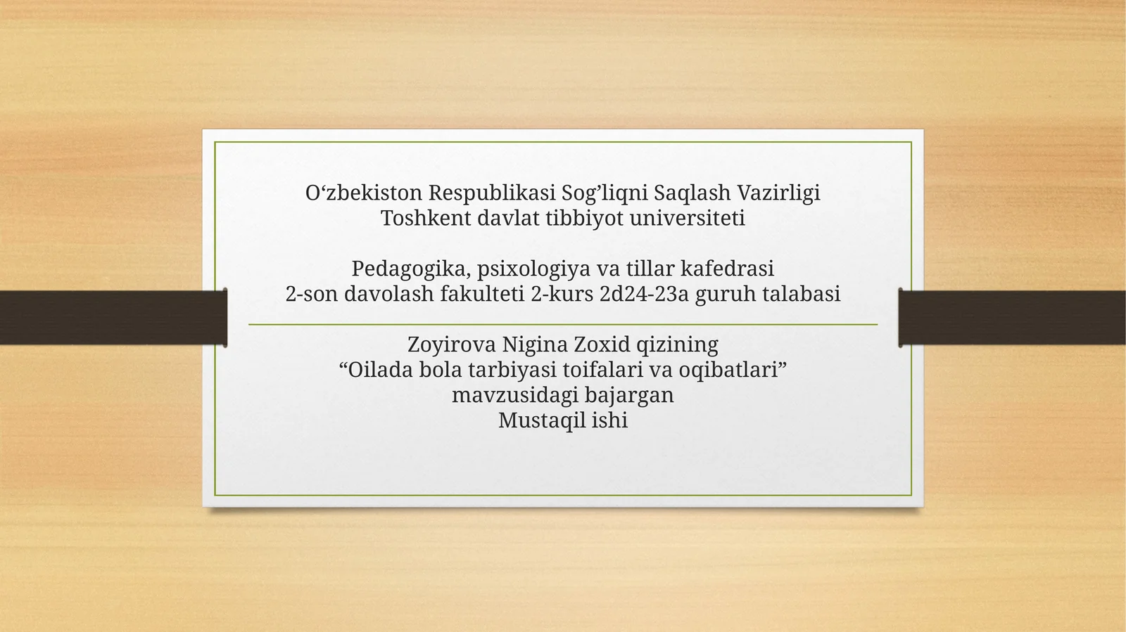 Oilada bola tarbiyasi toifalari va oqibatlari