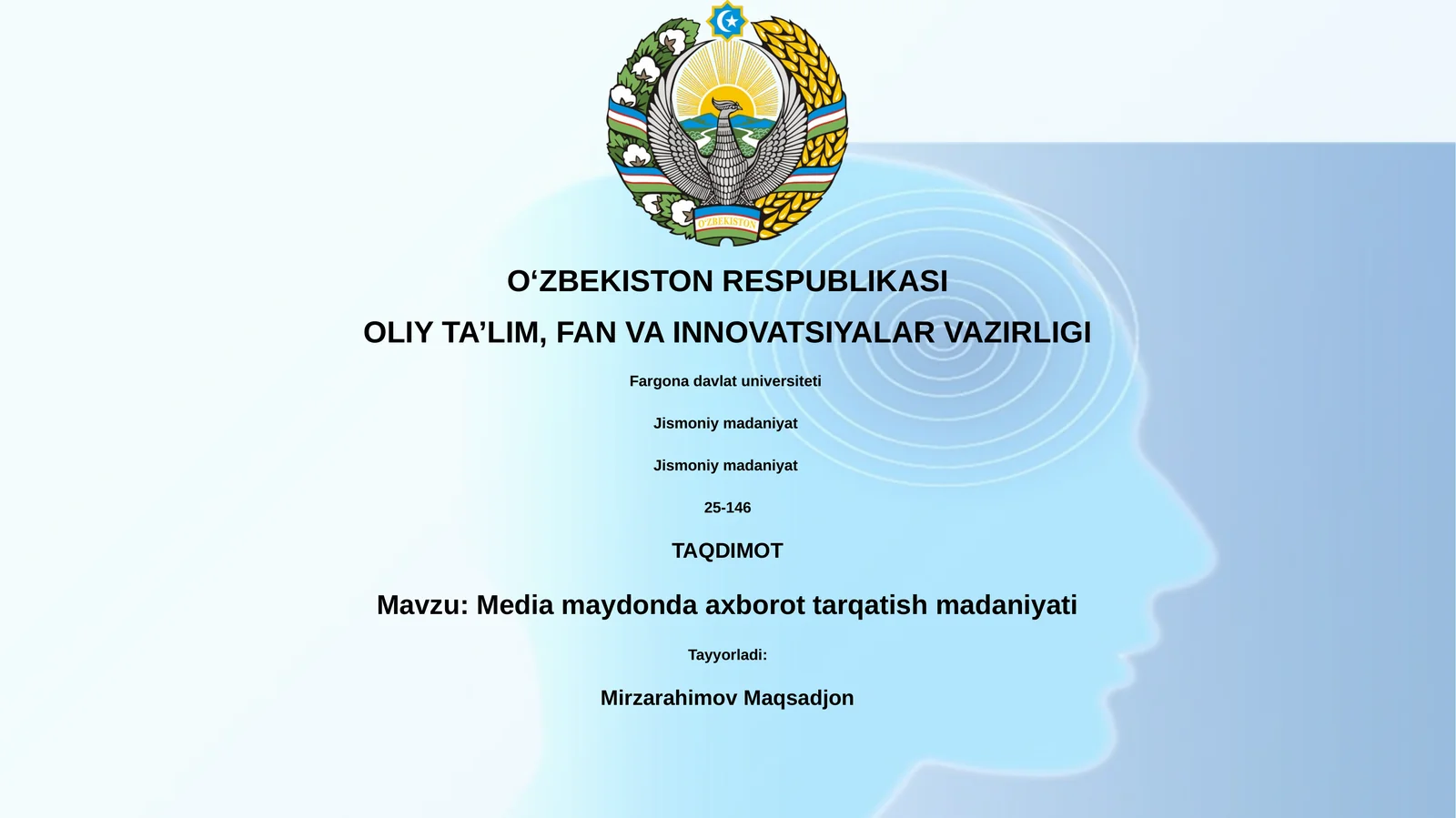 Media maydonda axborot tarqatish madaniyati