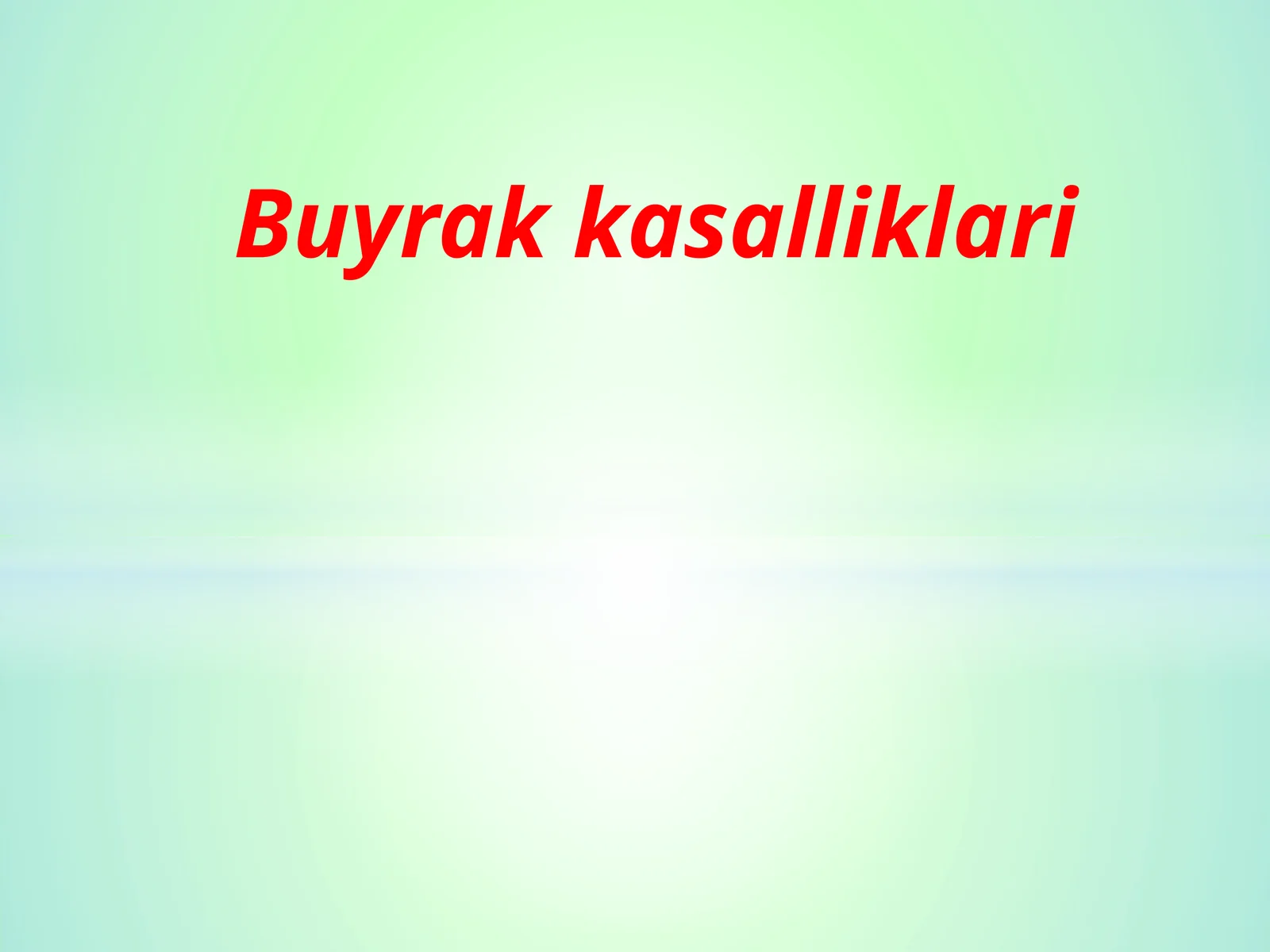 Buyrak kasalliklari