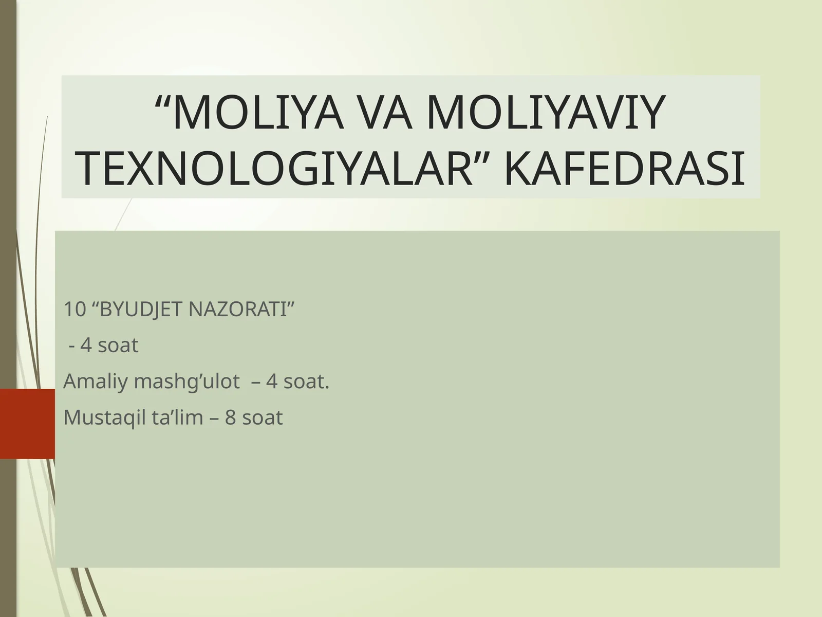 BYUDJET NAZORATI