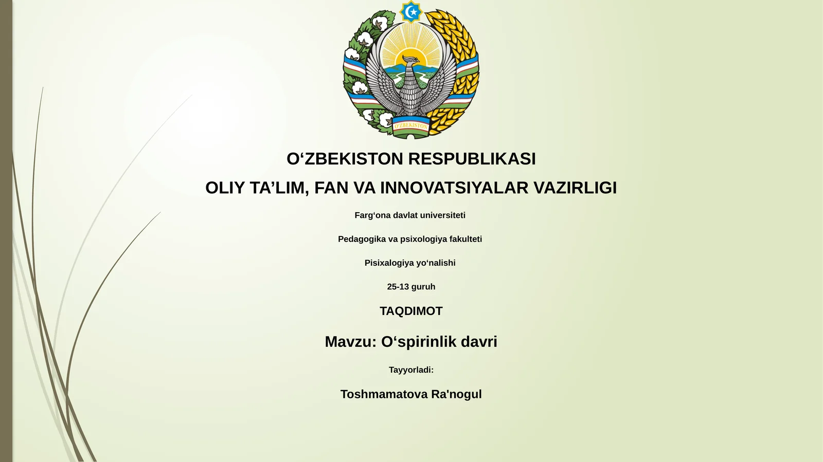 Oʻspirinlik davri