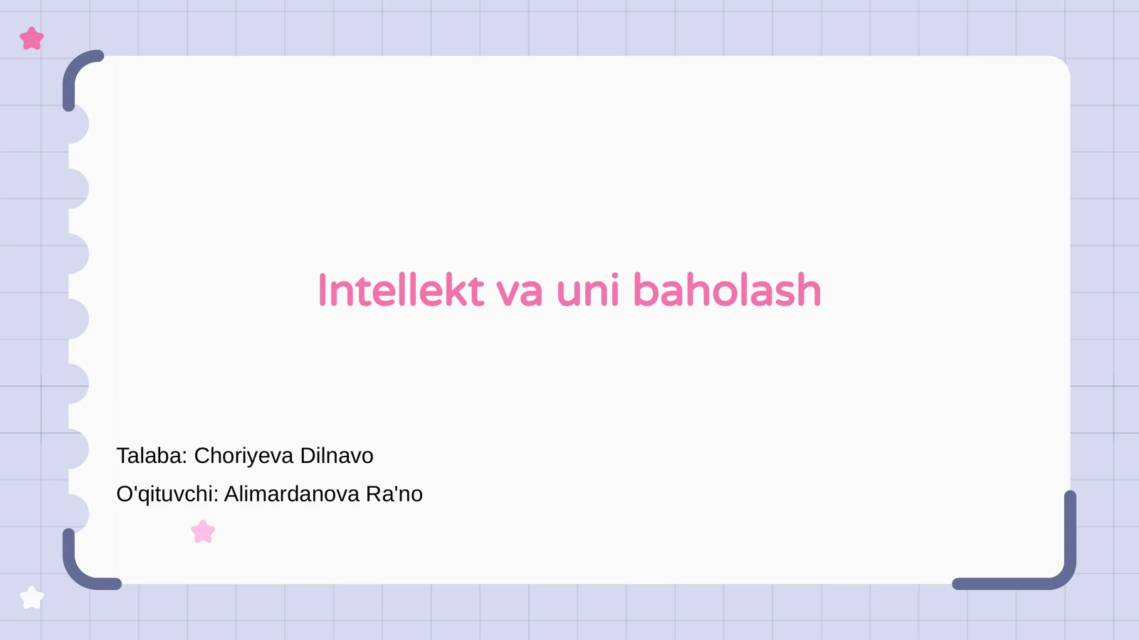 Intellekt va uni baholash