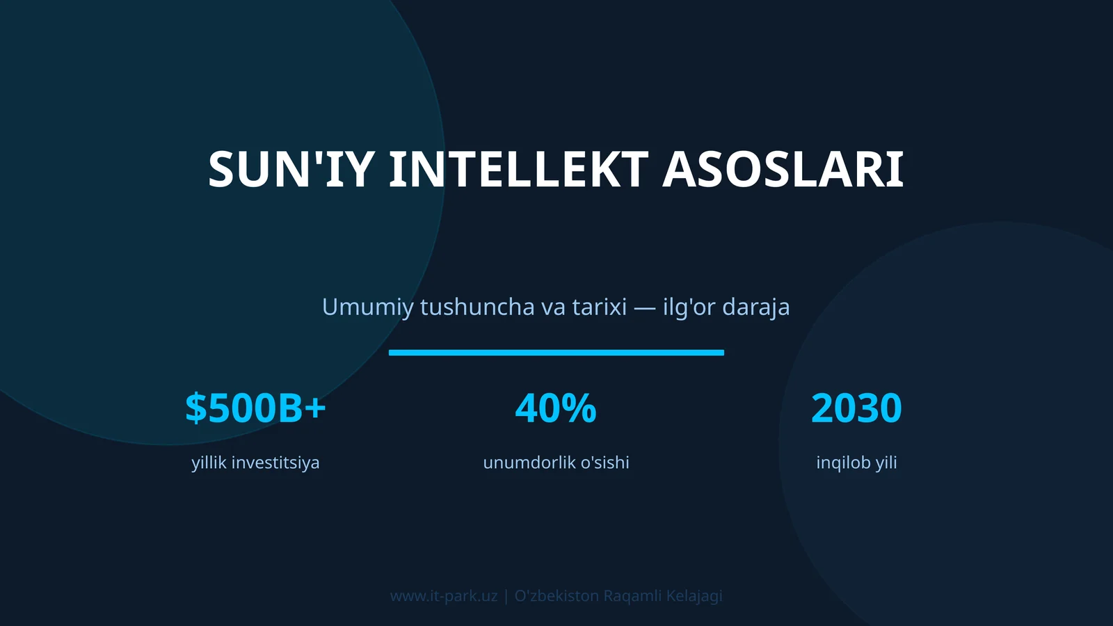 SUN'IY INTELLEKT ASOSLARI