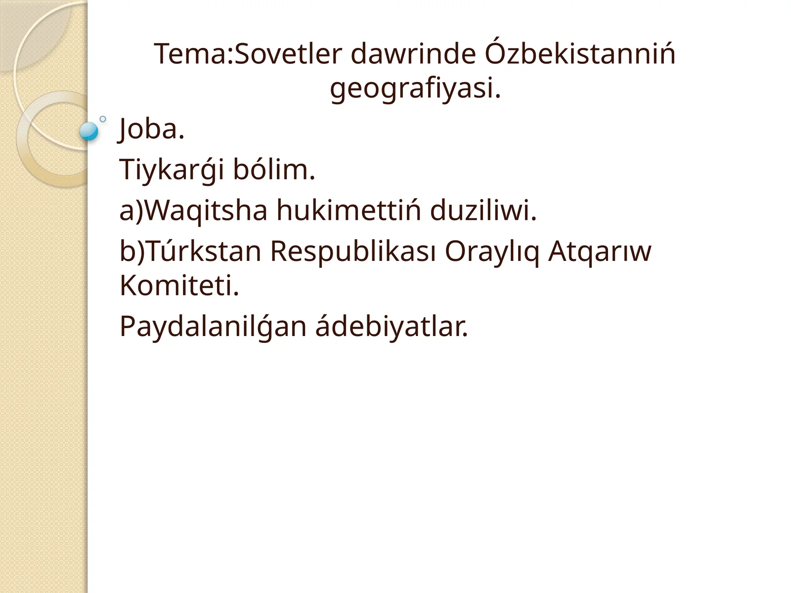 Sovetler dawrinde Ózbekistanniń geografiyasi