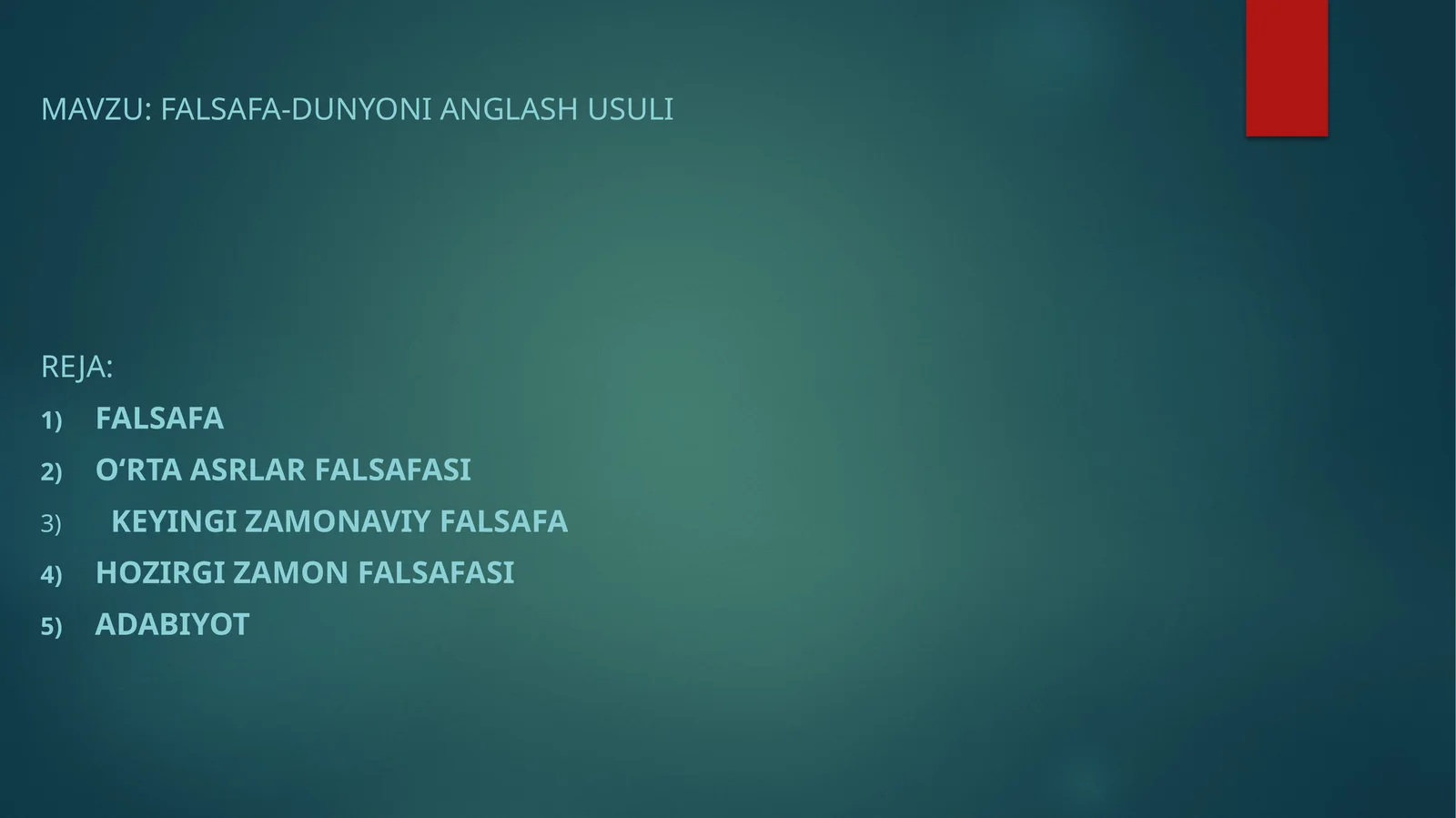 Falsafa-dunyonianglashusuli