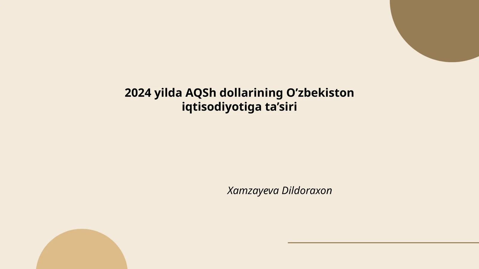 AQSh dollar kursining o'zgarishi