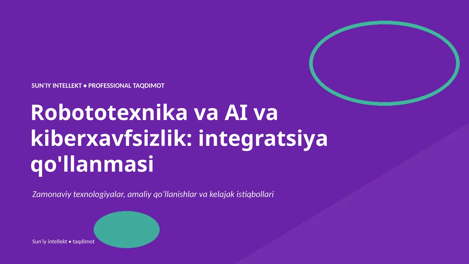 Robototexnika va AI va kiberxavfsizlik: integratsiya qo'llanmasi