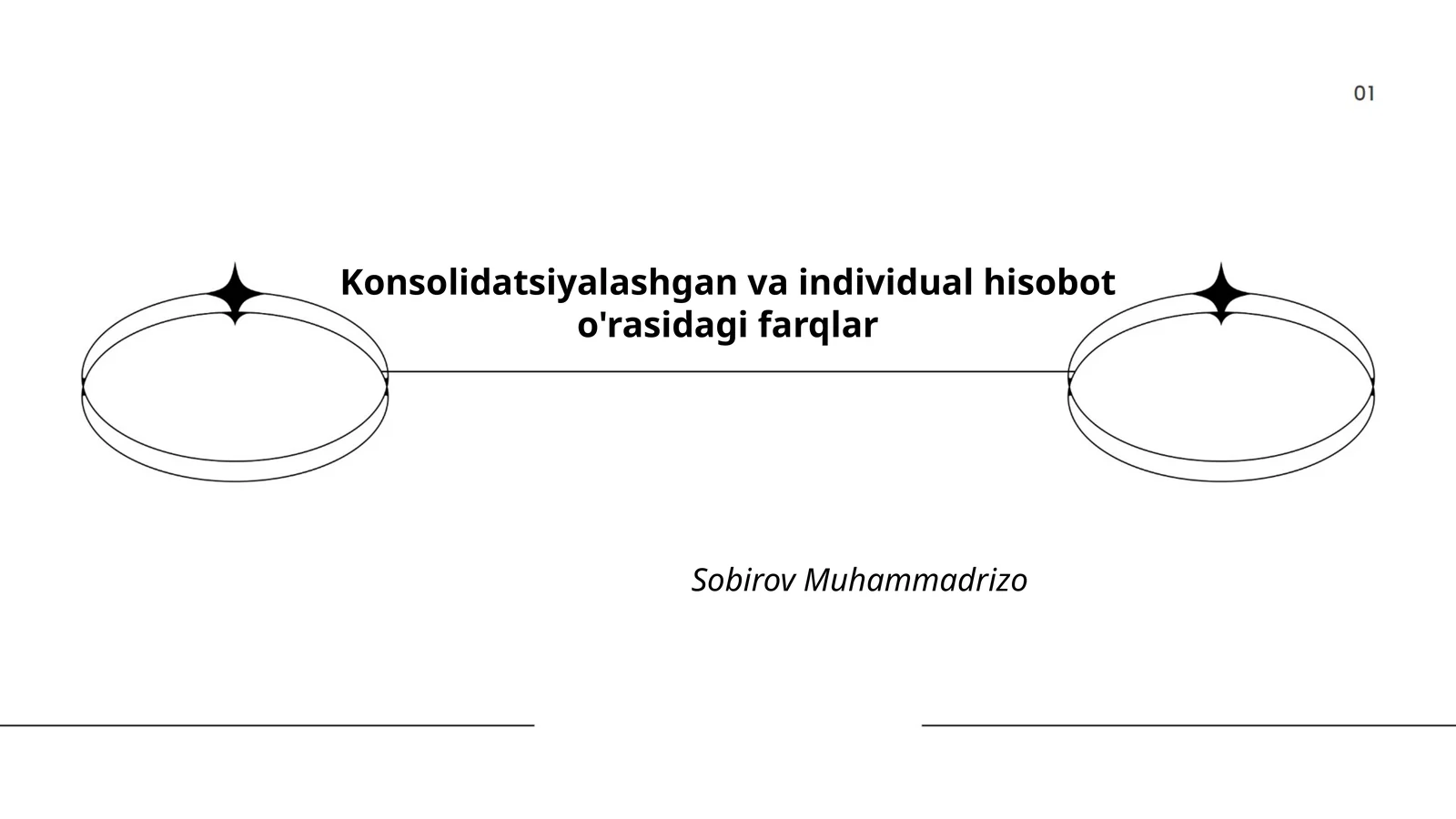 Konsolidatsiyalashgan va individual hisobot o'rasidagi farqlar