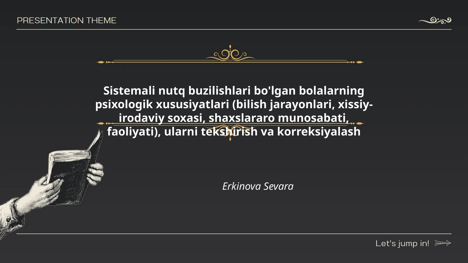 Sistemali nutq buzilishlari bo'lgan bolalarning psixologik xususiyatlari (bilish jarayonlari, xissiy-irodaviy soxasi, shaxslararo munosabati, faoliyati), ularni tekshirish va korreksiyalash