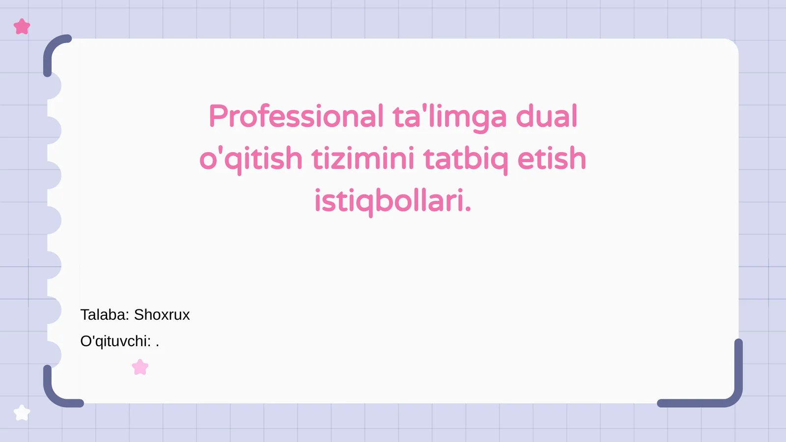 Professional ta'limga dual o'qitish tizimini tatbiq etish istiqbollari