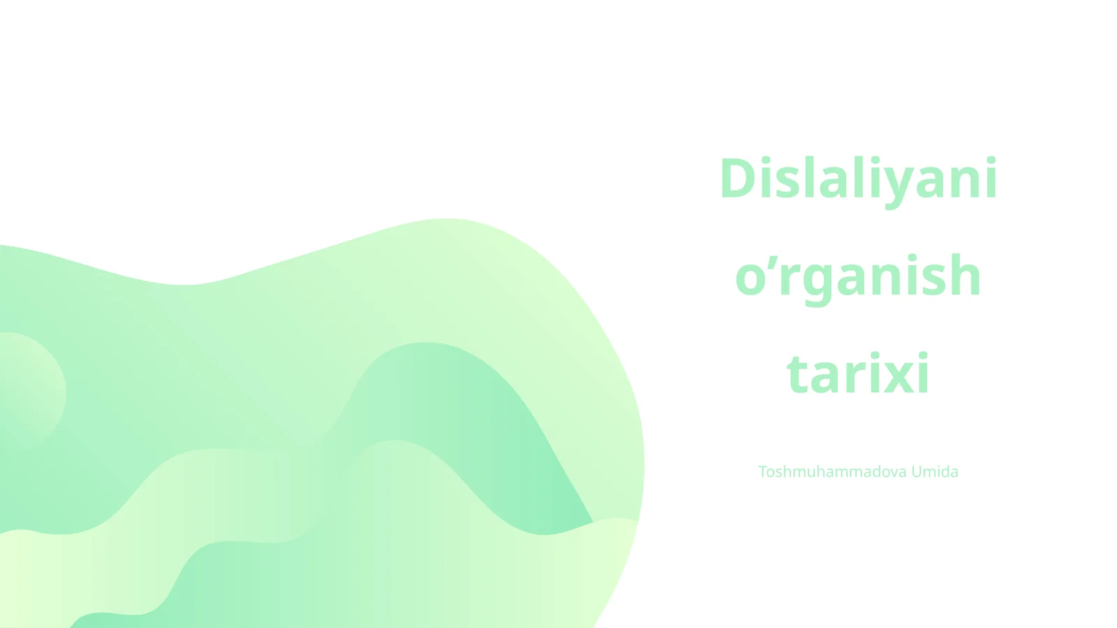 Dislaliyani o’rganish tarixi