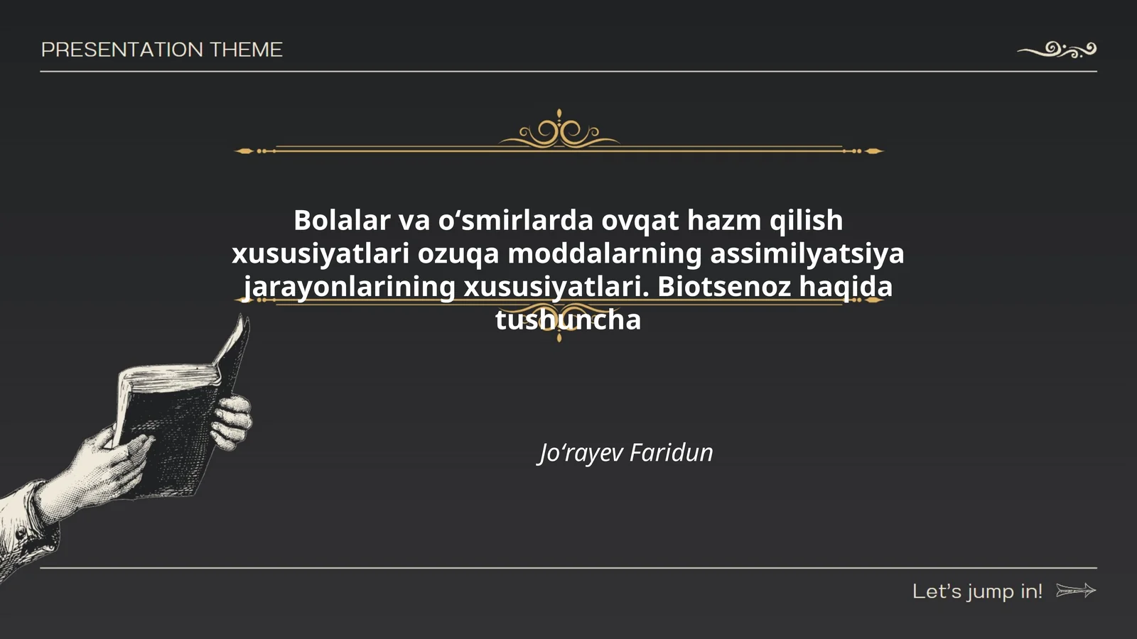 Bolalar va oʻsmirlarda ovqat hazm qilish tizimining morfologik rivojlanishi