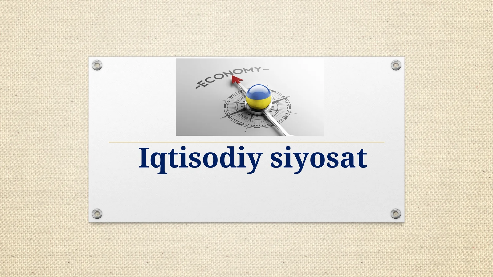 Iqtisodiy siyosat