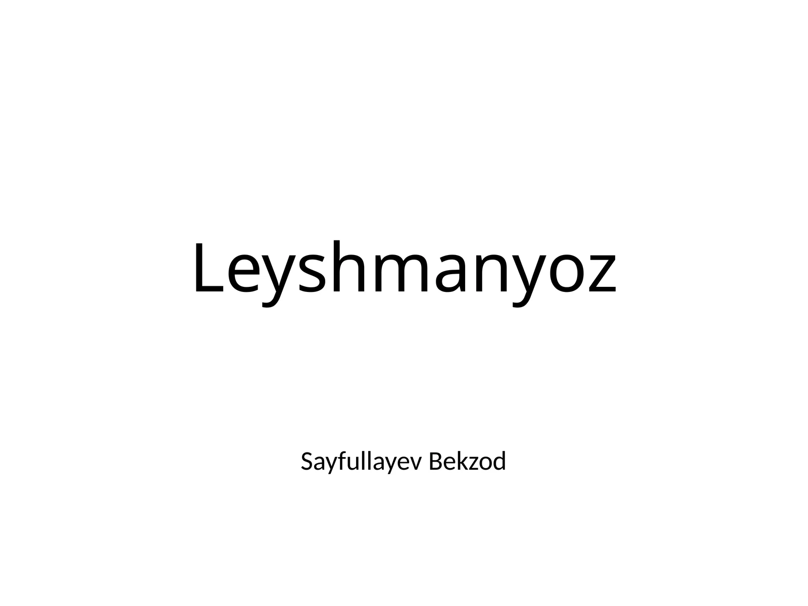 Leyshmanyoz