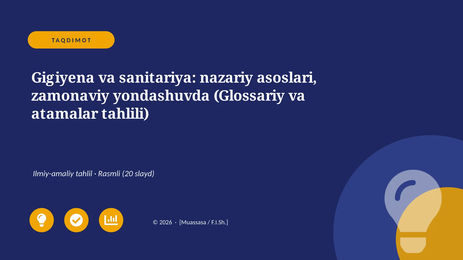 Gigiyena va sanitariya: nazariy asoslari, zamonaviy yondashuvda (Glossariy va atamalar tahlili)