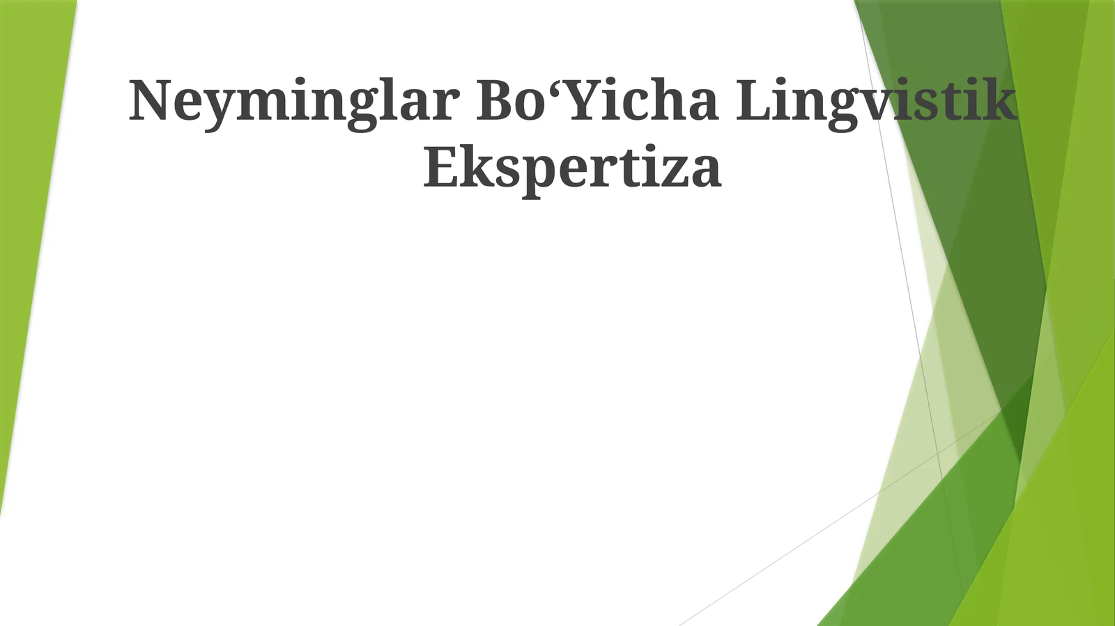 Neyminglar BoʻYicha Lingvistik Ekspertiza