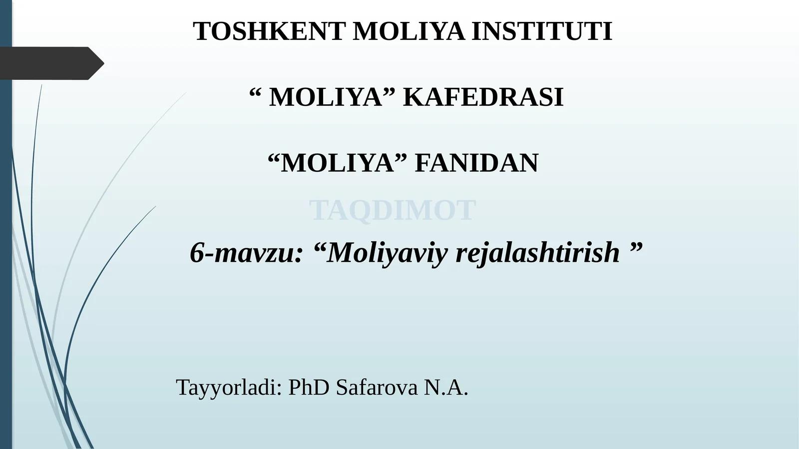 Moliyaviy rejalashtirish