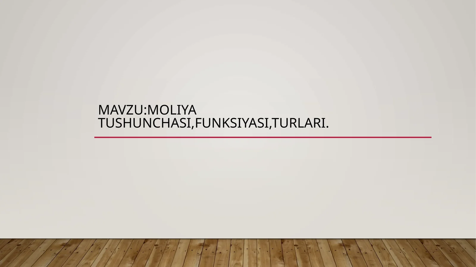 Moliya tushunchasi, funksiyasi, turlari