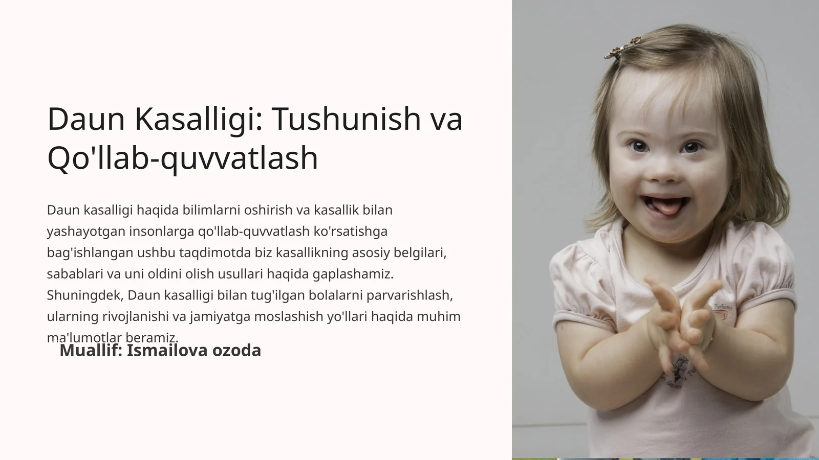Daun Kasalligi: Tushunish va Qo'llab-quvvatlash