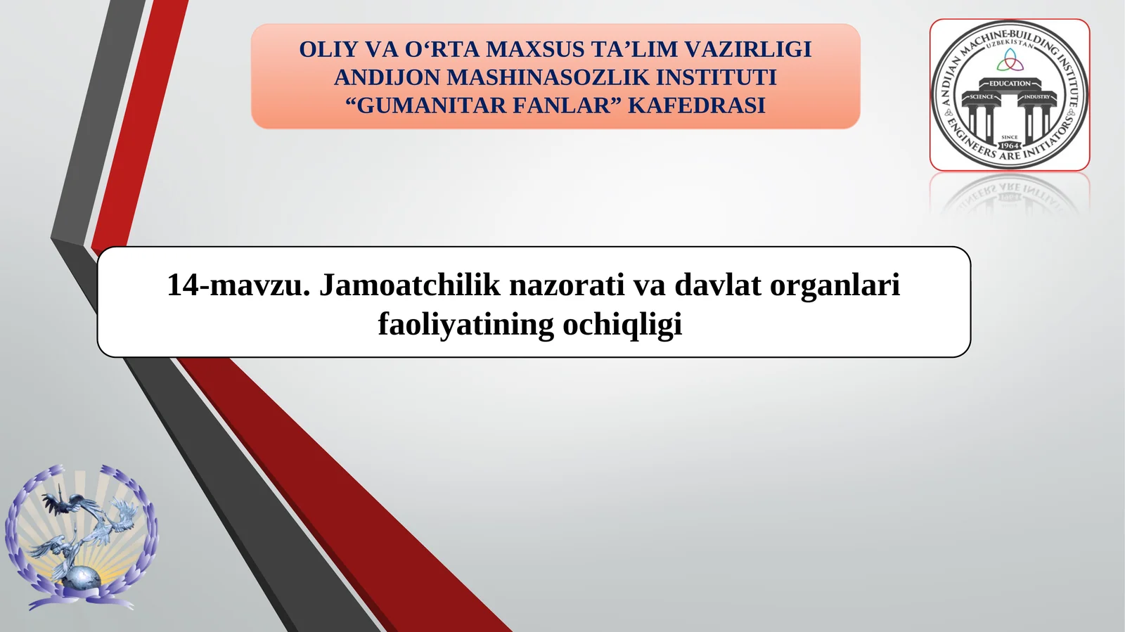 Jamoatchilik nazorati va davlat organlari faoliyatining ochiqligi