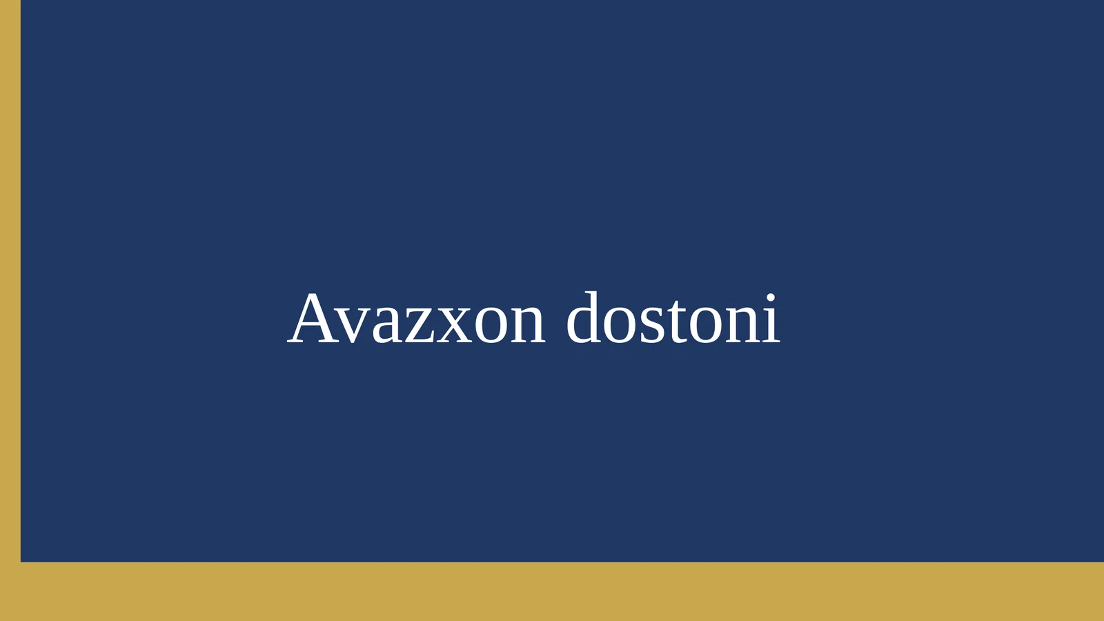 Avazxondostoni