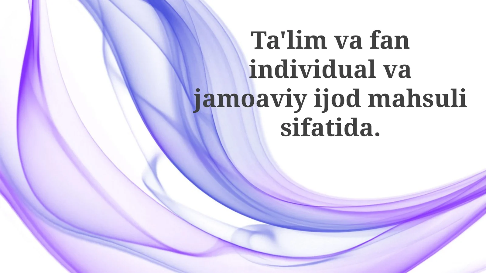 Ta'lim va fan