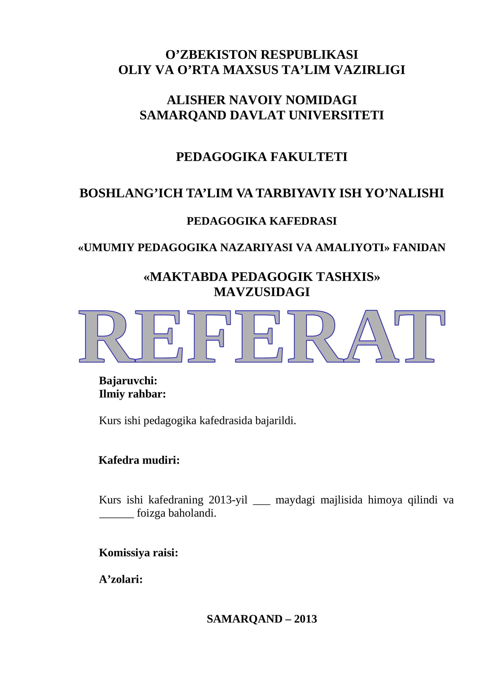 Pedagogik tashxis