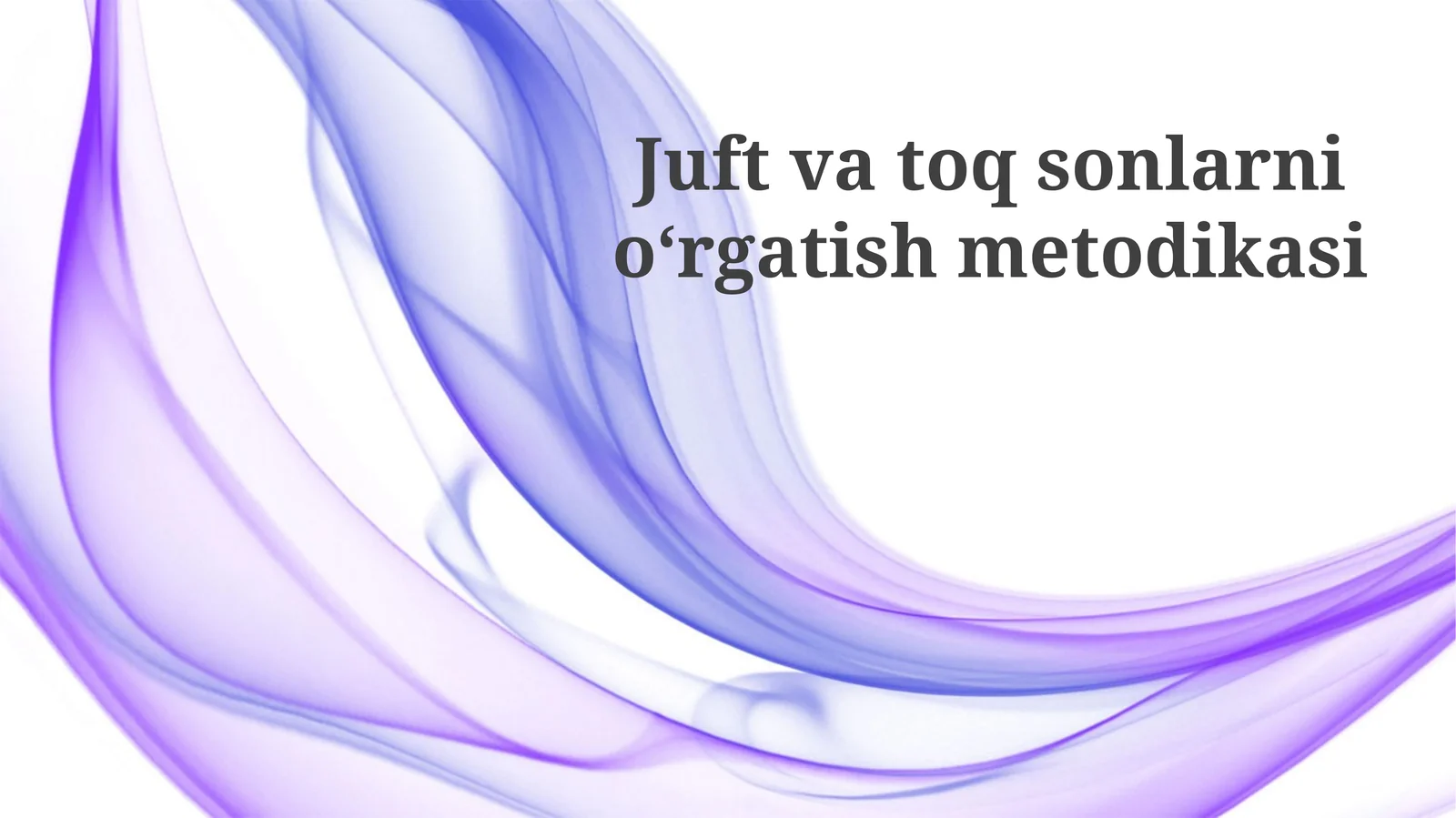 Juftvatoqsonlarnioʻrgatishmetodikasi