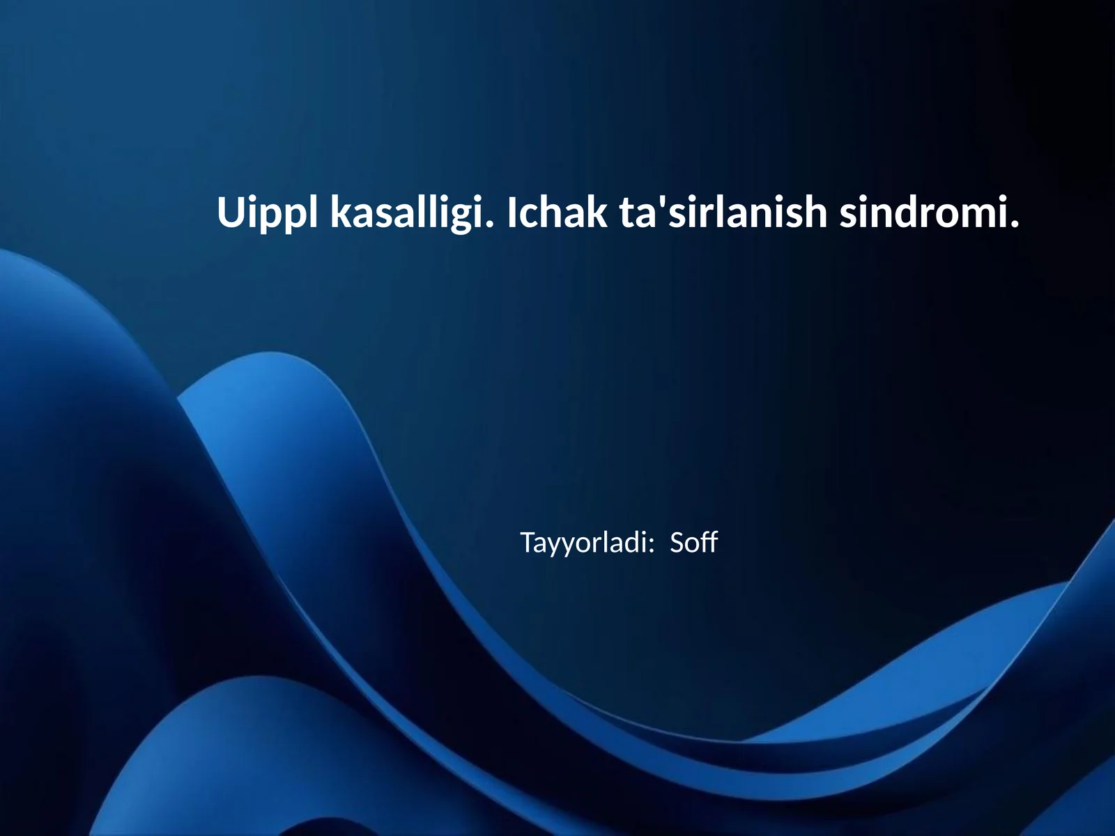 Whipple kasalligi. Ichak ta'sirlanish sindromi