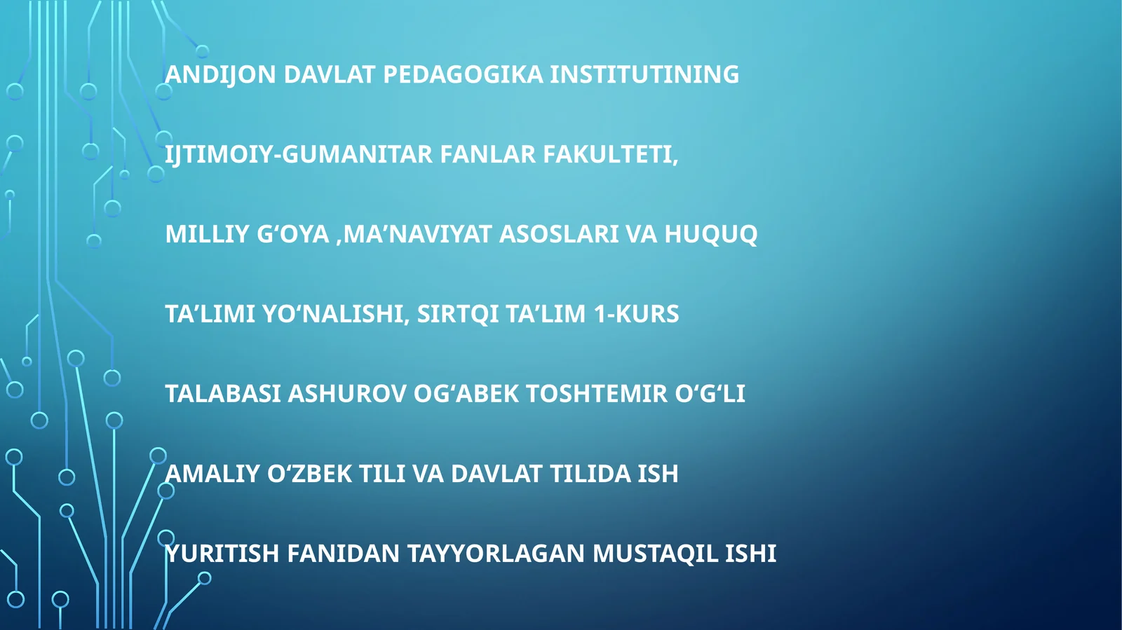 Taqdimot yaratish usullari