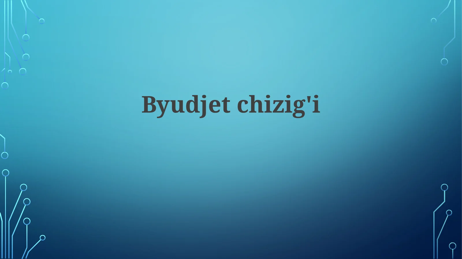 Byudjet Chizig'i Qo'llanmalari