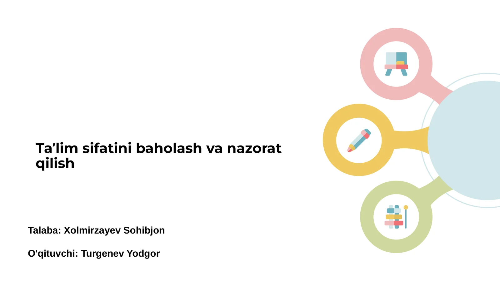 Taʼlim sifatini baholash va nazorat qilish