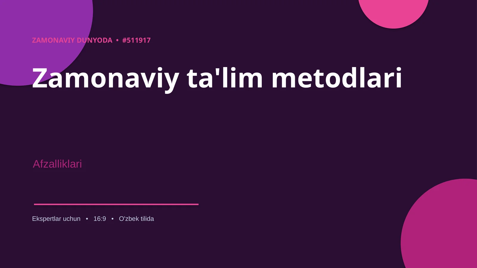 Zamonaviy ta'lim metodlari